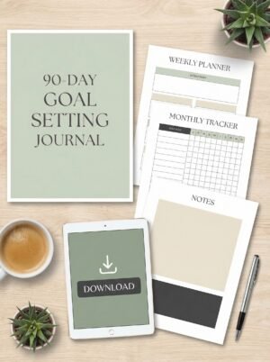 90-Day Goal Setting Journal – Printable Planner (197 Pages, A4 & A5)